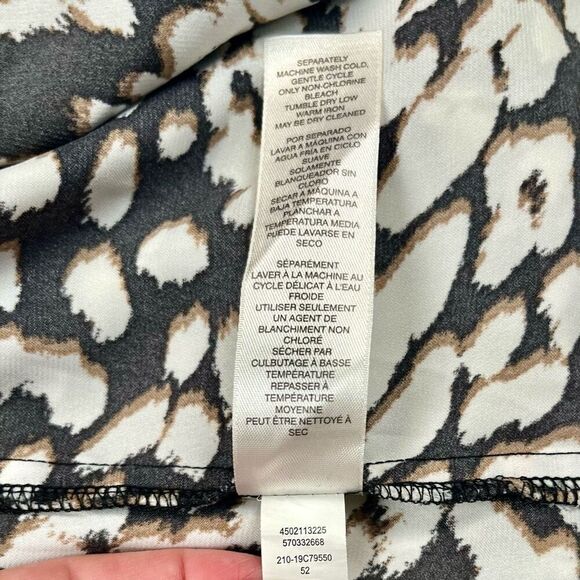 Chico’s Women’s Animal Print Leopard Asymmetrical Blouse 3 XL - Picture 11 of 11